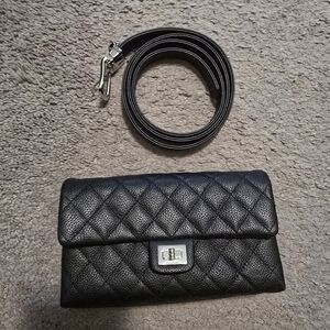 CHANEL Black Uniform Reissue belt bag in Calfskin